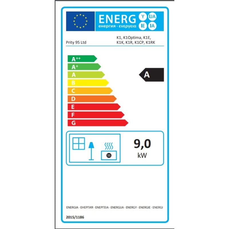 EEK A Kaminofen Prity K1-9 kW